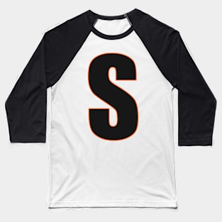 Bold in Black: S's Defining edge Baseball T-Shirt